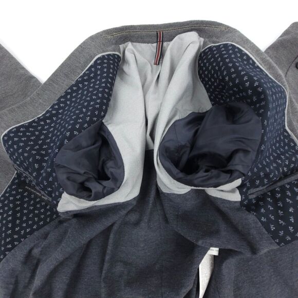 NEW Zara Man Old Money Sueded Elbow Patch 2 Button Blazer Jacket Gray Academia - Picture 10 of 12